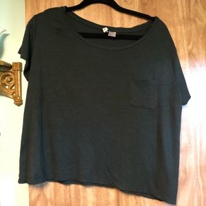H&M dark green oversized tee